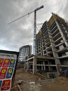 Kule vinç bağlantı atma ve anchoring çalışması Mersin