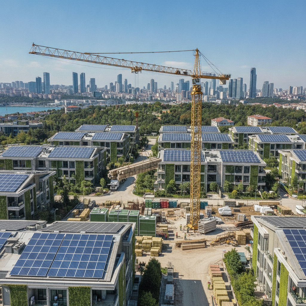Sürdürülebilir inşaat projelerinde kule vinç kullanımı yeşil dönüşüm 2026
