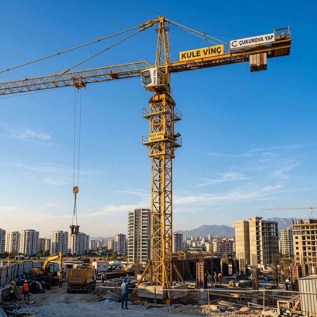 Kule vinç fiyatları 2026 - Çukurova bölgesinde kule vinç kiralama