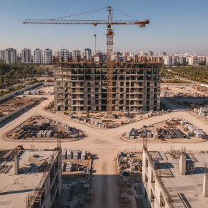 kule vinç yerleşimi için şantiye lojistiği ve yüksek katlı inşaat planlaması
