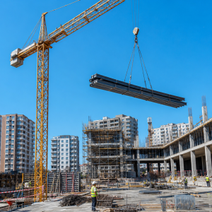 Adana kule vinç operasyonu şantiye kurulumu görüntüsü