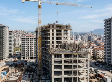 Çok katlı konut projelerinde kule vinç kullanımı - Adana Mersin inşaat sahası
