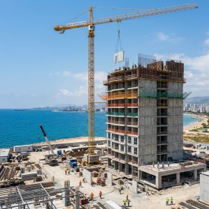 Mersin otel inşaatı kule vinç ile 15 katlı beş yıldızlı otel projesi 2026