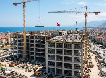 Adana ve Mersin'de hastane inşaatında kule vinç kullanımı