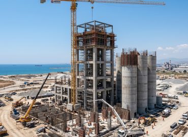 Mersin çimento fabrikası inşaatı kule vinç Çimsa kapasite artırımı