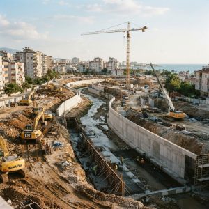 Mersin Müftü Deresi şantiyesi için kule vinç planlaması